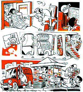 Fragmento de historieta publicada en "El Arte del Comic", 1975