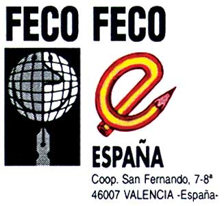 Logo internacional de FECO, y el espaol a la derecha