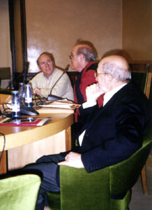 Peridis, con Quino y Mordillo, en la ponencia