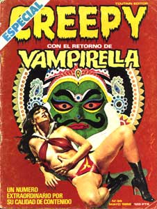 González y la belleza, en la portada de Creepy #35