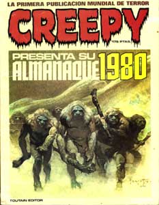 Ilustración de Frazetta para Creepy Almanaque 1980