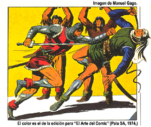 El Guerrero del Antifaz, en acción, siempre en acción. Clic para ampliar.