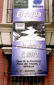 Cartel de la exposicin de El Roto en Sevilla, en XI 2002