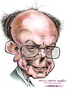 Caricatura de Ibáñez, por Francisco Nájera.