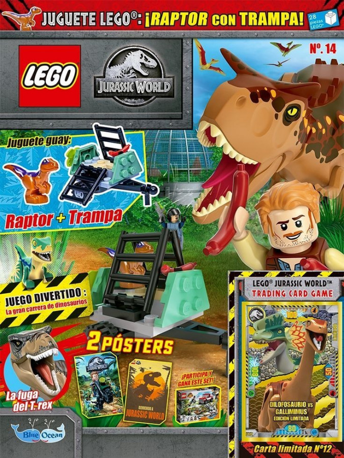 JURASSIC WORLD 2019 BLUE OCEAN LEGO 14 Ficha de numero en Tebeosfera