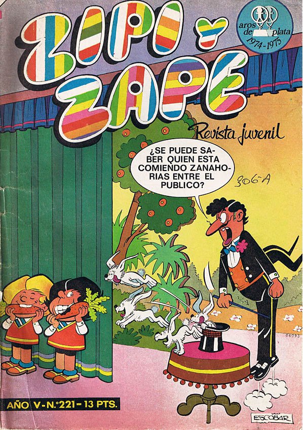 ZIPI Y ZAPE (1972, BRUGUERA) 221 - Ficha de número en Tebeosfera