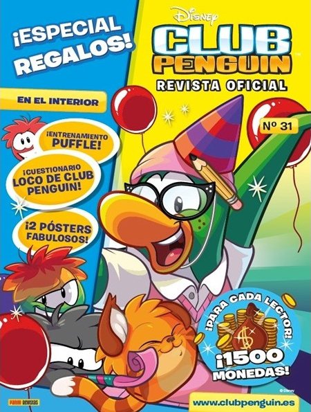 CLUB PENGUIN (2012, PANINI REVISTAS) 31 - Ficha de número en Tebeosfera