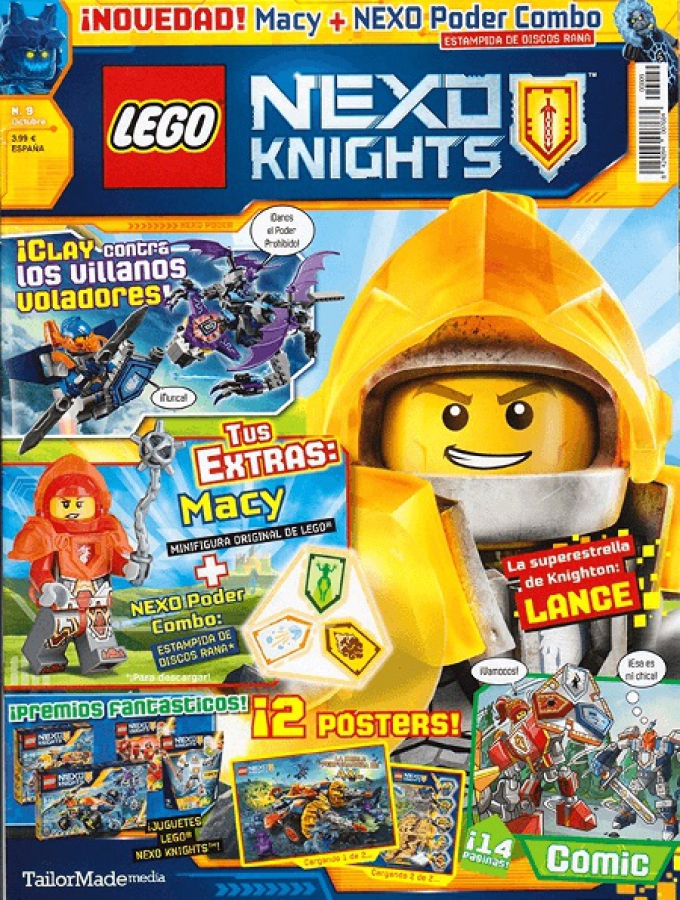 LEGO (2016, TAILOR -NEXO KNIGHTS- 9 Ficha de número Tebeosfera